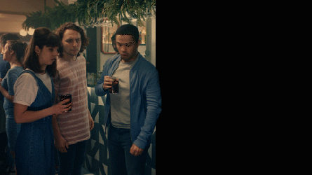 3 mates in bar in "half an ad" for Ballantine's Light by CPB London